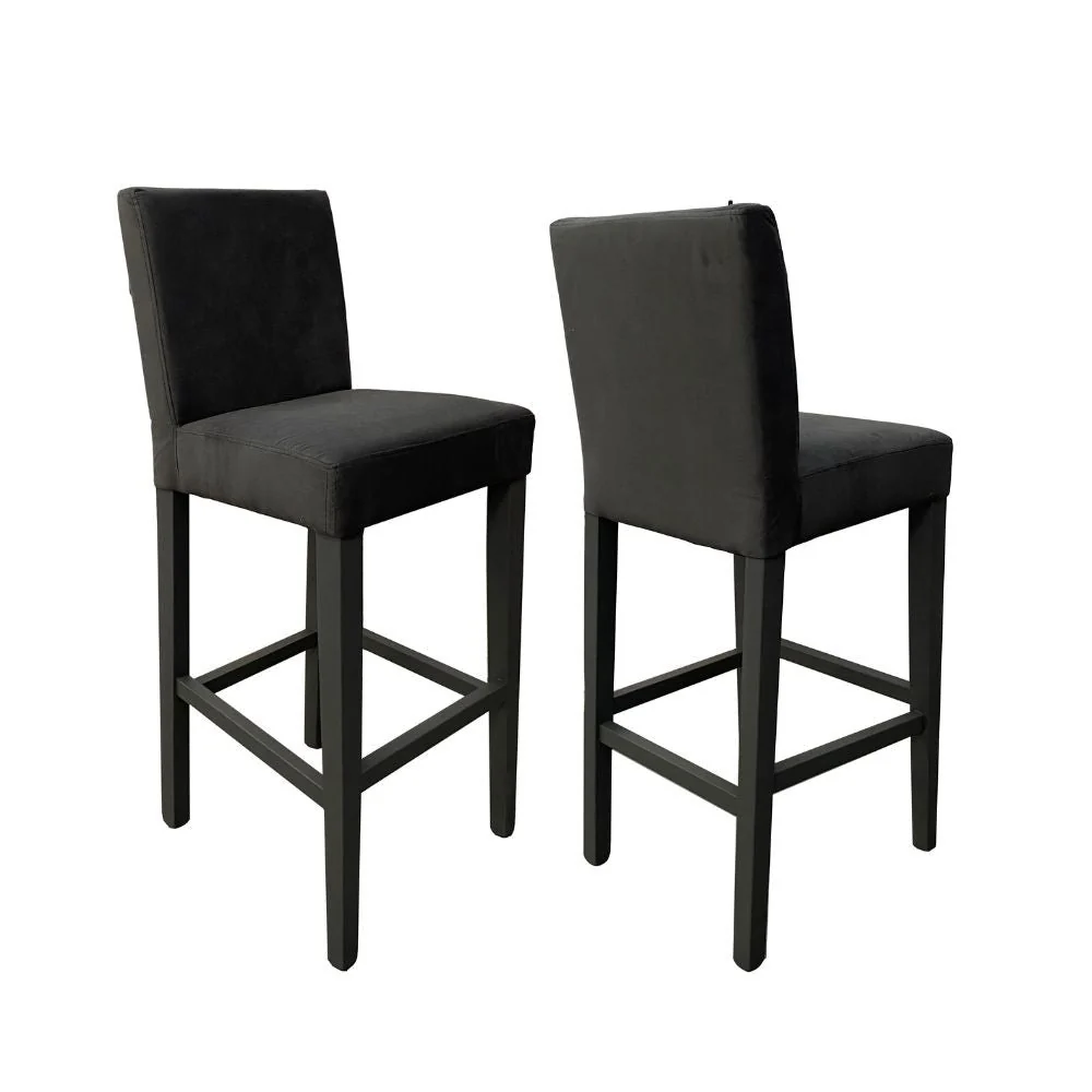 Set 2 Sgabelli 93x40x40 cm Edi Trinity 15 vellutino grigio