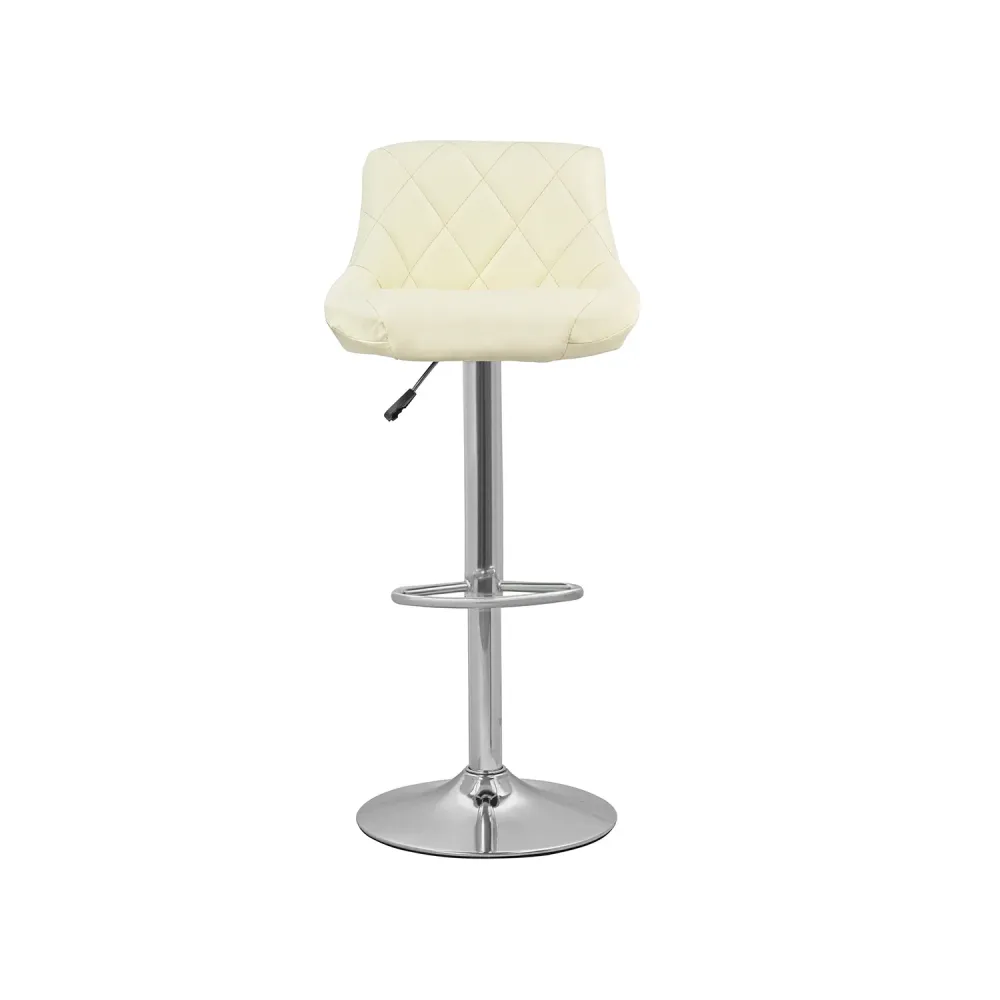 Set 2 Sgabelli Bar E Cucina Ecopelle Beige