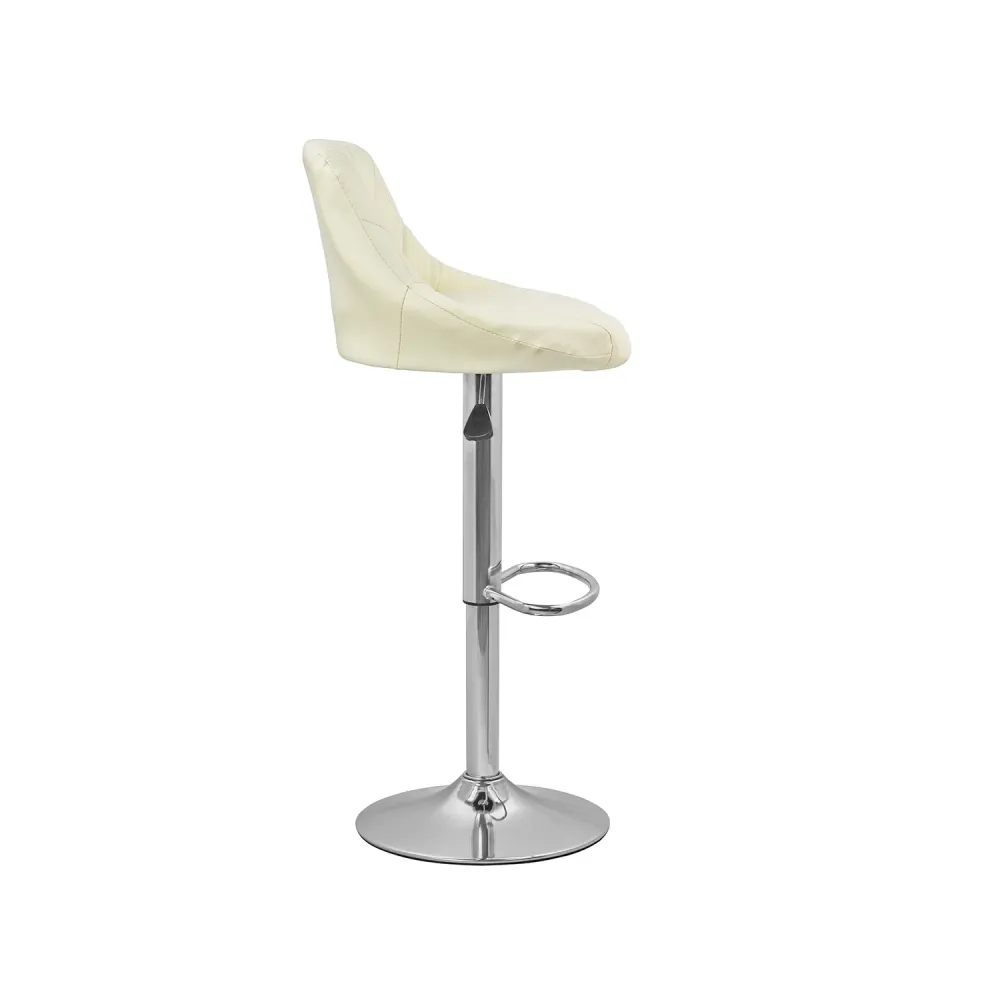 Set 2 Sgabelli Bar E Cucina Ecopelle Beige