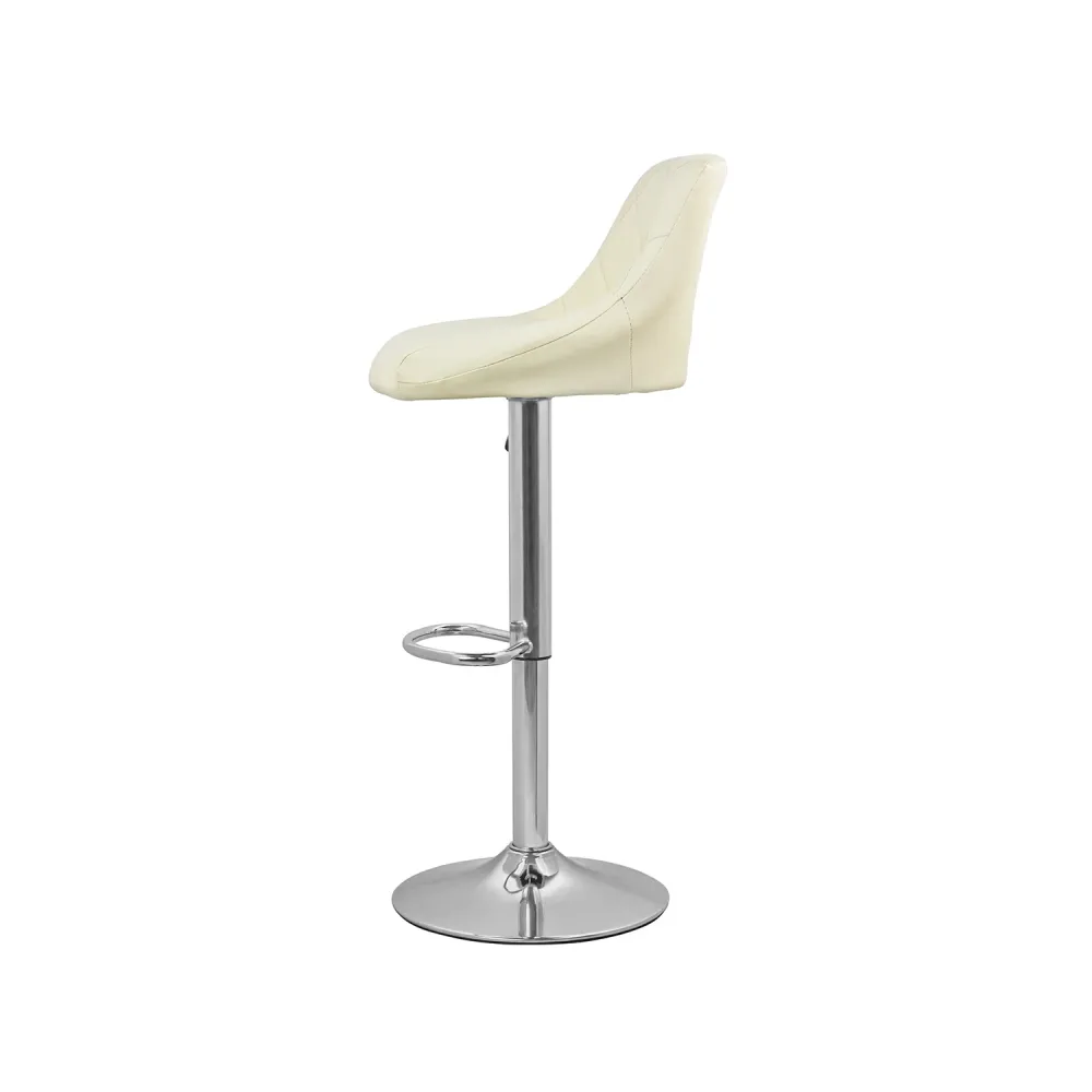 Set 2 Sgabelli Bar E Cucina Ecopelle Beige