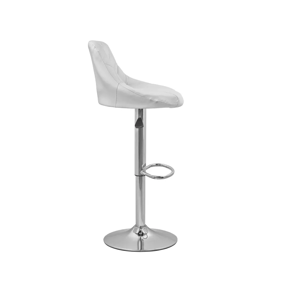 Set 2 Sgabelli Bar E Cucina Ecopelle Bianco