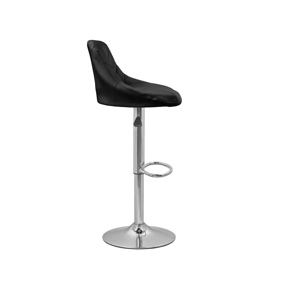 Set 2 Sgabelli Bar E Cucina Ecopelle Nero