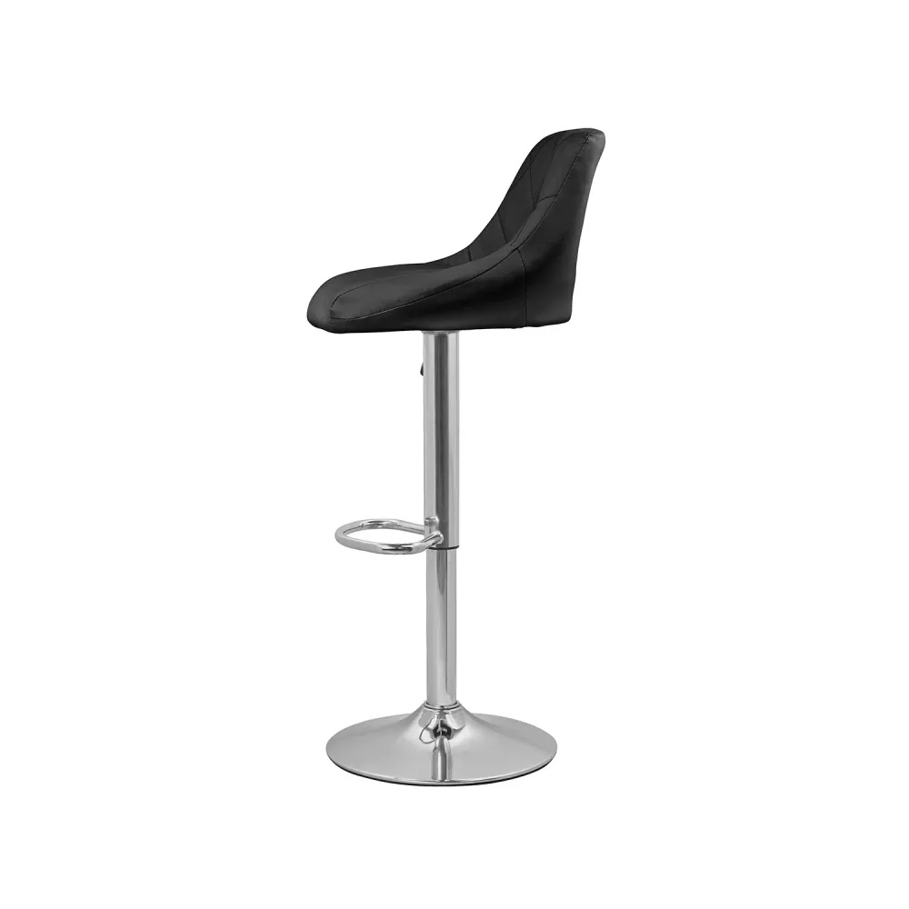 Set 2 Sgabelli Bar E Cucina Ecopelle Nero