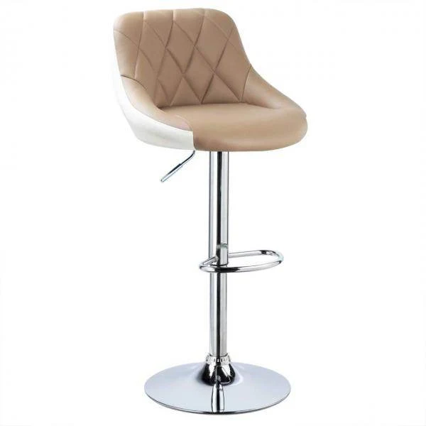 Set di 2 sgabelli da bar modello bicolore Marc Khaki + Bianco