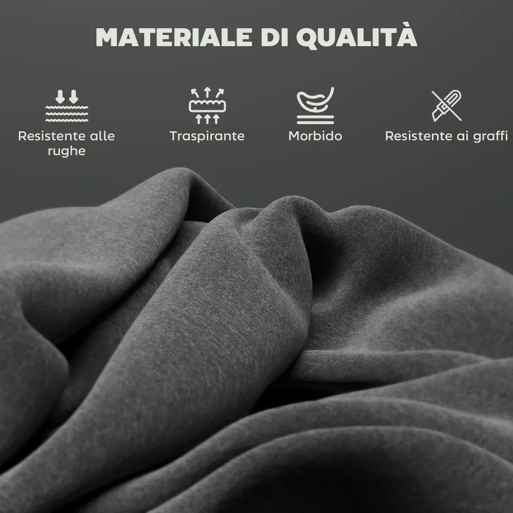 Set 2 Sgabelli Bar Moderni con Poggiapiedi e Schienale Velluto Grigio