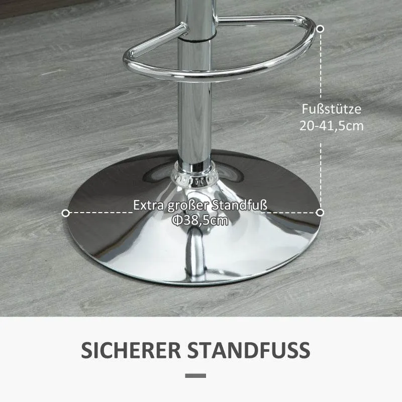 Set di 2 sgabelli da bar, regolabili altezza, bianchi