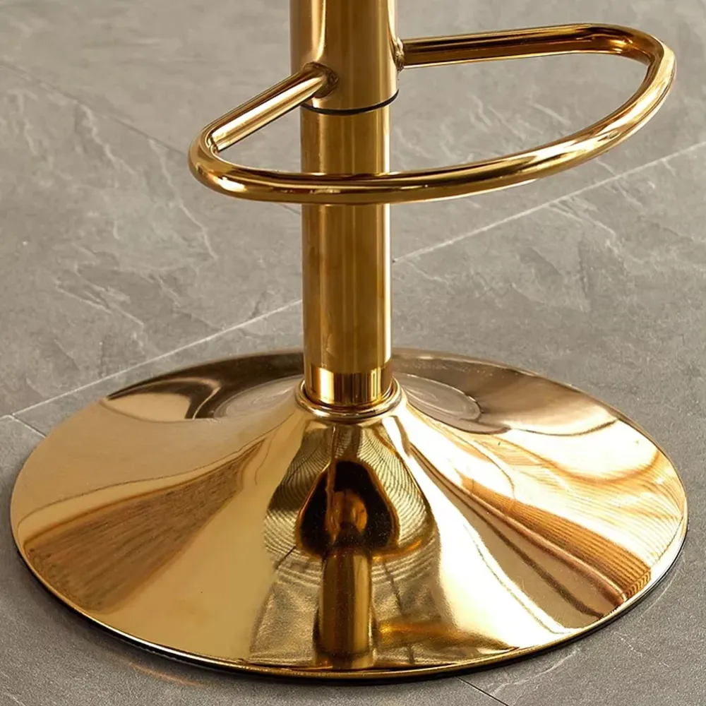 Set 2 Sgabelli Cucina Bar Schienale Intrecciato Velluto Blu e Struttura Oro