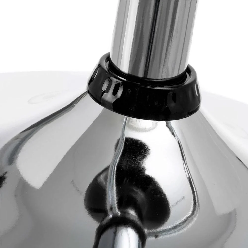 Set 2 Sgabelli Cucina Regolabile Acciaio e ABS Sgabello Girevole Nero Casa Bar