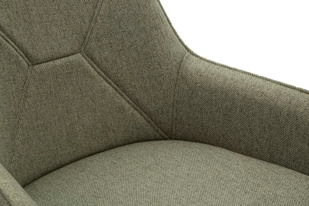 Set da 2 Sgabello alto tessuto verde base metallo nero cm 55x55x109h