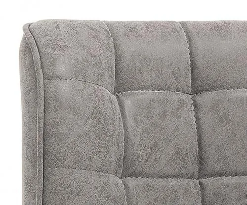 Set da 2 sgabello regolabile gamba metallo seduta similpelle grigio cm 46x54x98/118h