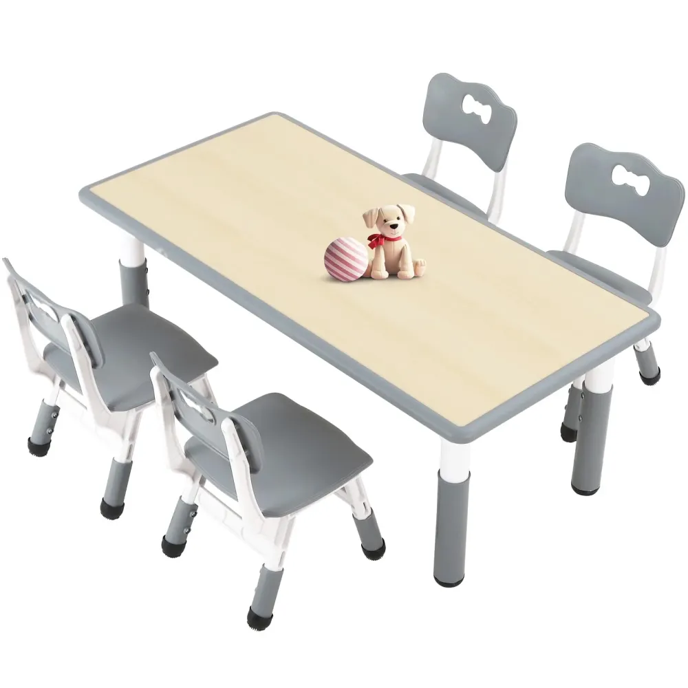Set tavolo e 4 sedie FUNLIO per bambini dai 3 agli 8 anni