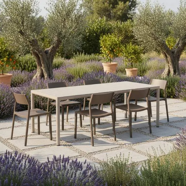 Set 4 Trill Armchair con Braccioli Nardi Tortora