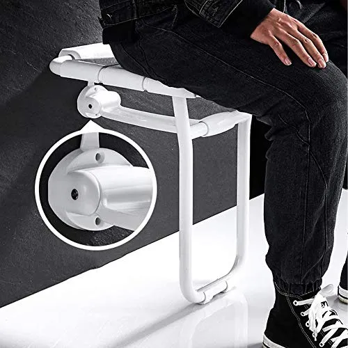 SETSCZY Sgabelli da Bagno, Sedia da Doccia Pieghevole Parete Sgabello di Sicurezza per Vasca da Bagno con Gambe di Support...