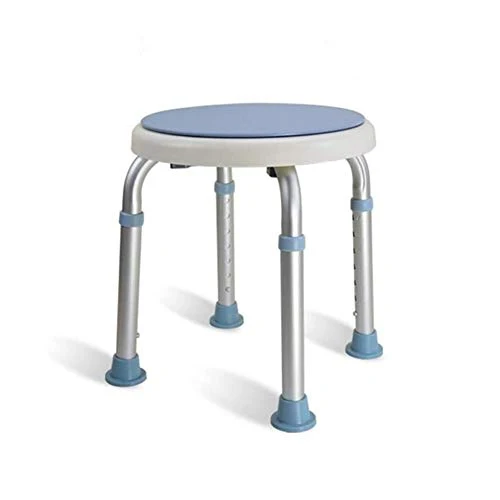 SETSCZY Sgabello Girevole 360° per Doccia Altezza Regolabile Sgabello Bagno con Piedini Antiscivolo Sedile da Doccia per S...
