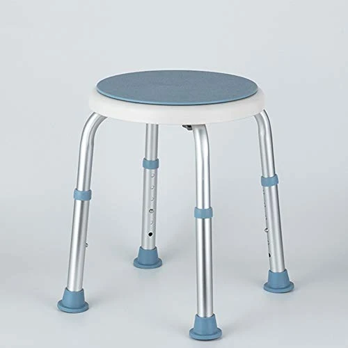 SETSCZY Sgabello Girevole 360° per Doccia Altezza Regolabile Sgabello Bagno con Piedini Antiscivolo Sedile da Doccia per S...