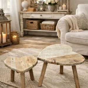 Sgabelli cuore Set di 2