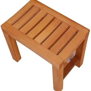 LINGZHIGAN Bagno Doccia Sgabelli -Slip Bagno di Legno sgabelli di Legno Doccia Sedile Modifica Legno Scarpe delle feci del...