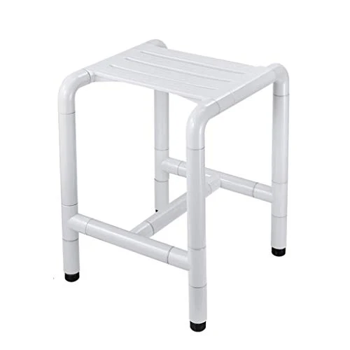Sgabello da Doccia Antiscivolo Doccia Sgabello Gli Anziani Acciaio Inox Doccia Sgabello può Sopportare 200 kg (Color : Bia...