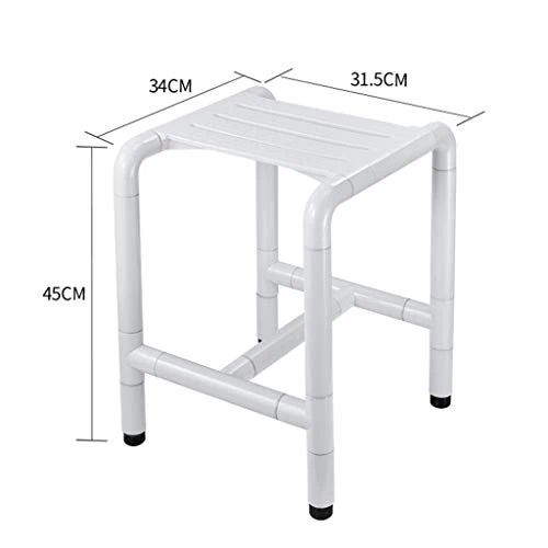 Sgabello da Doccia Antiscivolo Doccia Sgabello Gli Anziani Acciaio Inox Doccia Sgabello può Sopportare 200 kg (Color : Bia...