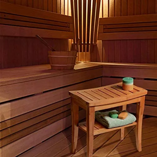 Sgabelli Bagno Bagno Panca con Le Scarpe Legno Massiccio Doppio Europeo con Doppio Specchio Doccia Impermeabile, 200kg