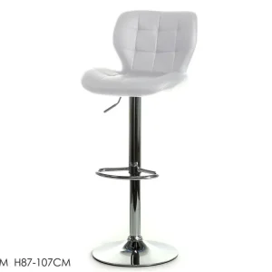 Sgabello 45x51x87cm h107cm di colore bianco