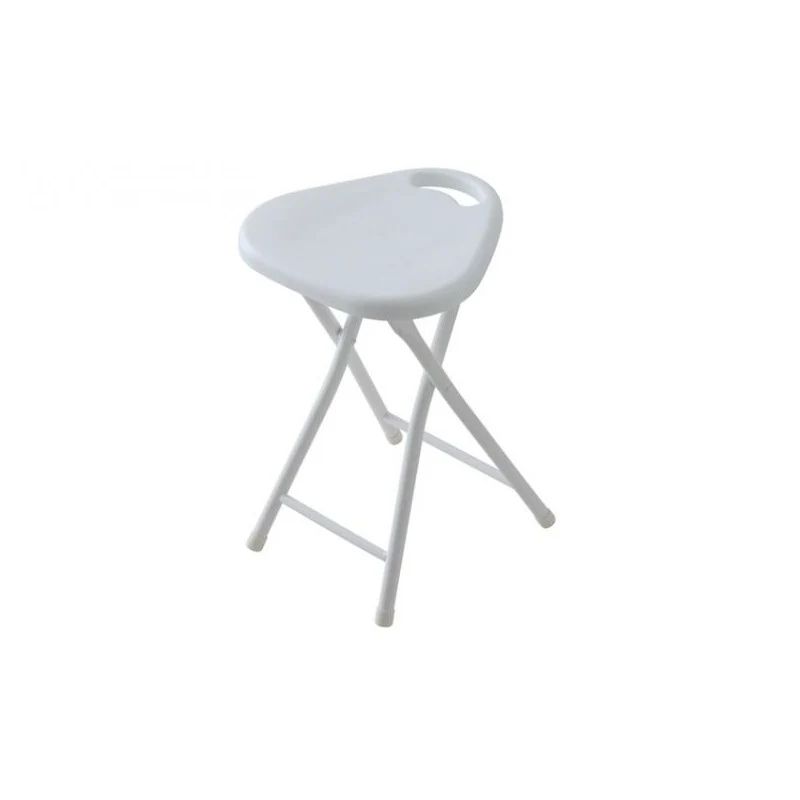 SGABELLO ABS E METALLO BIANCO PIEGHEVOLE