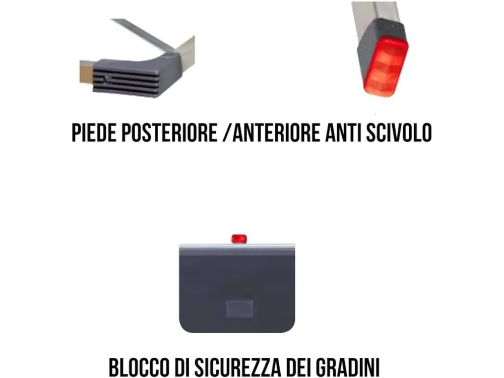 Sgabello alluminio JOKER 3 gradini