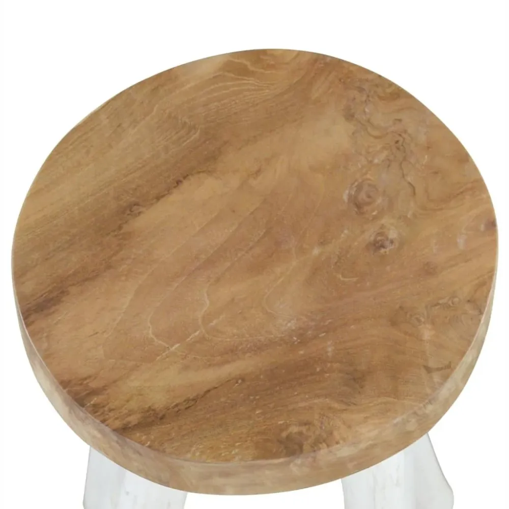 Sgabello alto bar shabby teak