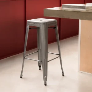 Sgabello alto metallo Tolik - Polished Edition