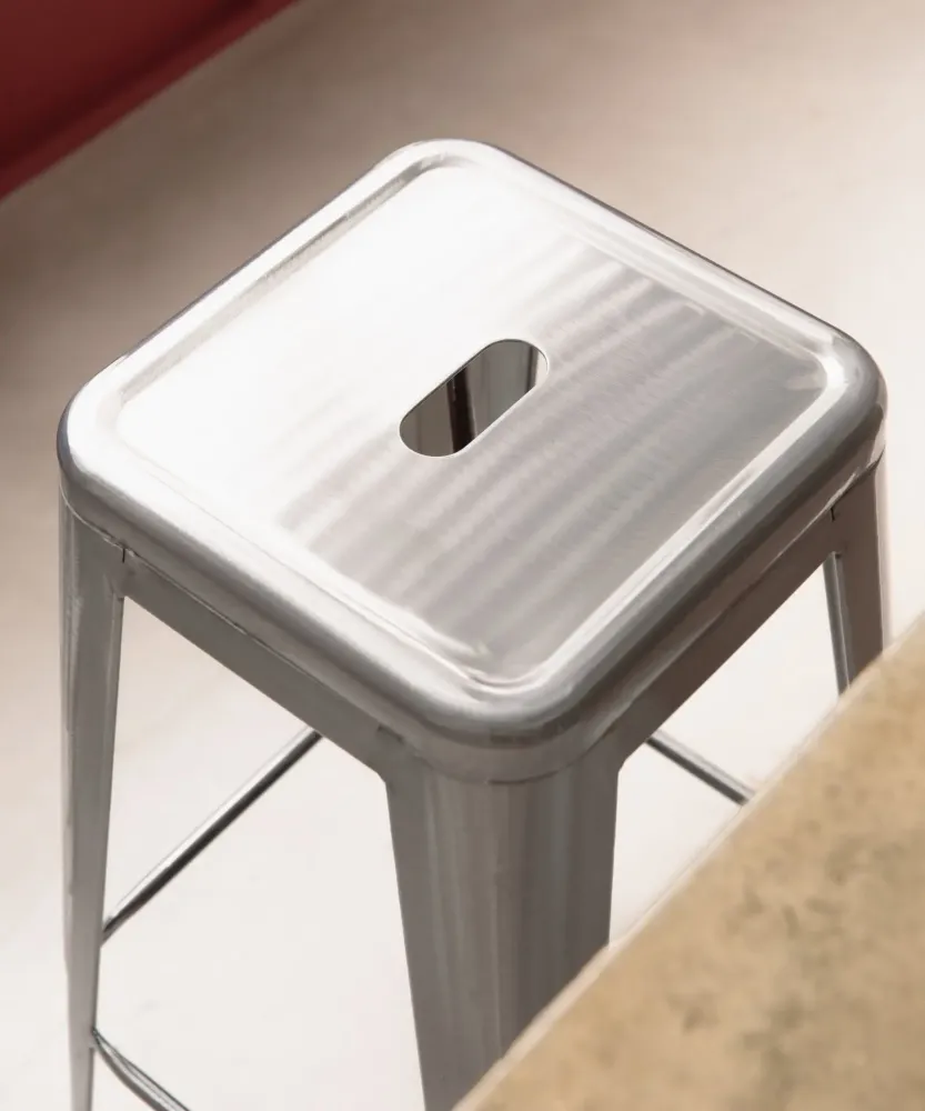 Sgabello alto metallo Tolik - Polished Edition