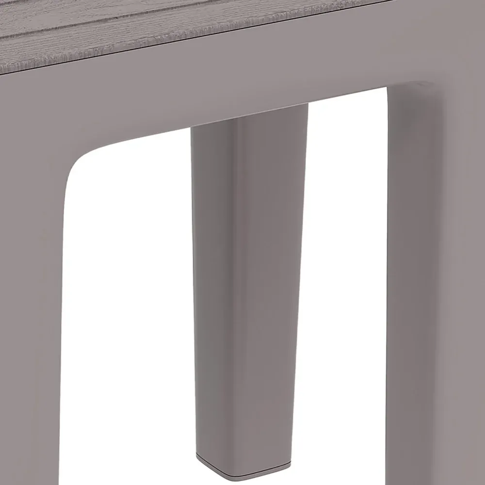 Sgabello da Bagno Multiuso Effetto Legno Salvaspazio Portata 150 kg Tortora