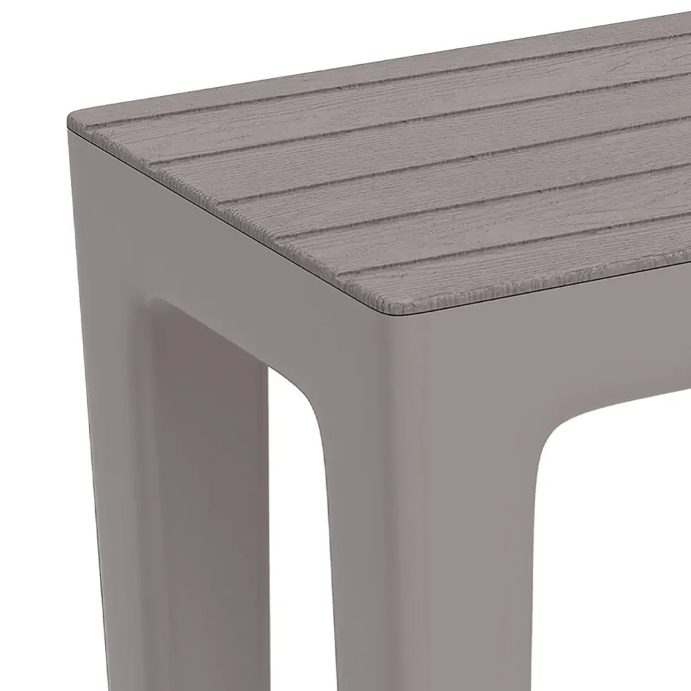 Sgabello da Bagno Multiuso Effetto Legno Salvaspazio Portata 150 kg Tortora