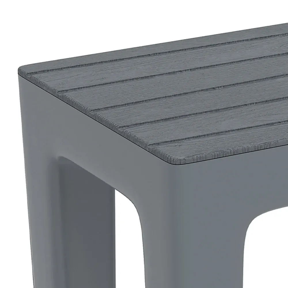 Sgabello da Bagno Multiuso Effetto Legno Salvaspazio Portata 150 kg Grigio