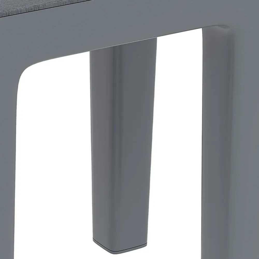 Sgabello da Bagno Multiuso Effetto Legno Salvaspazio Portata 150 kg Grigio