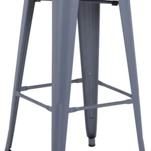 Sgabello da Bar Alto Metallo Motti Victoria Grigio Antracite