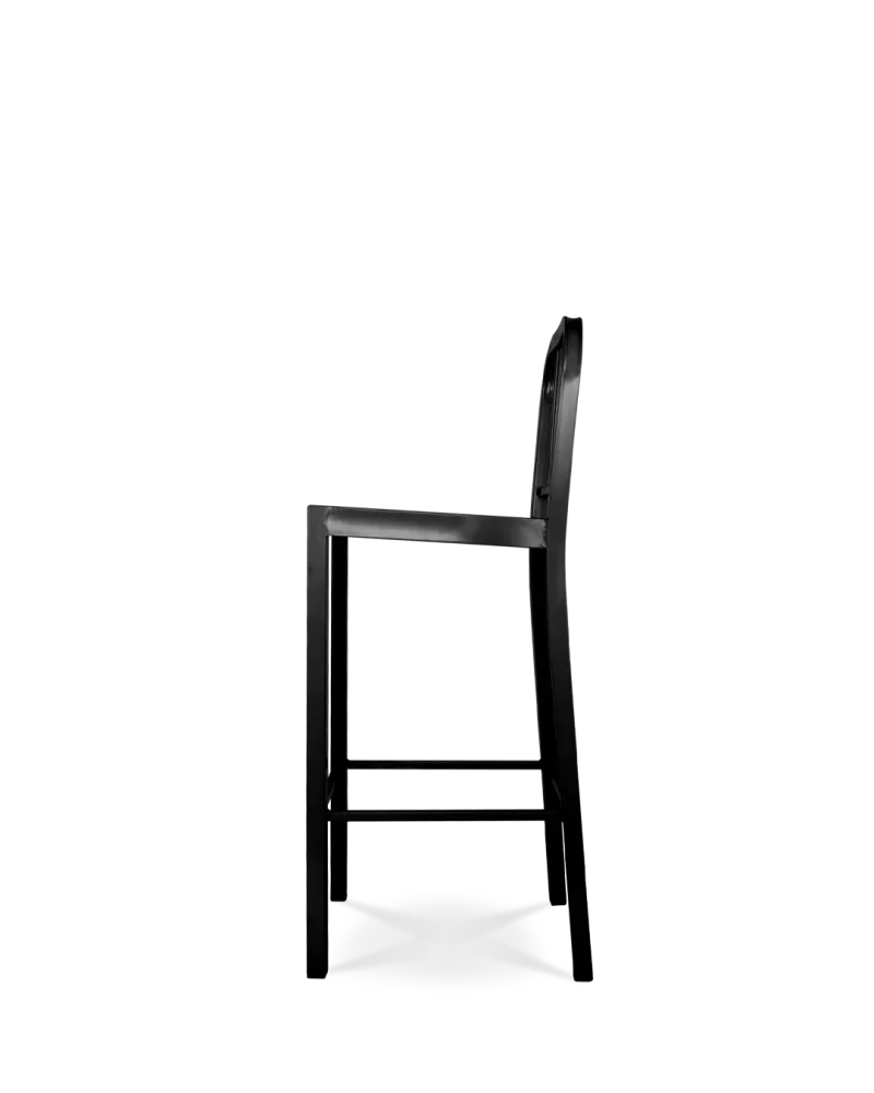 Sgabello da bar blu scuro nero