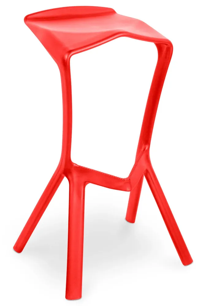 Sgabello da Bar Casa Cucina Polipropilene Vandi Rosso