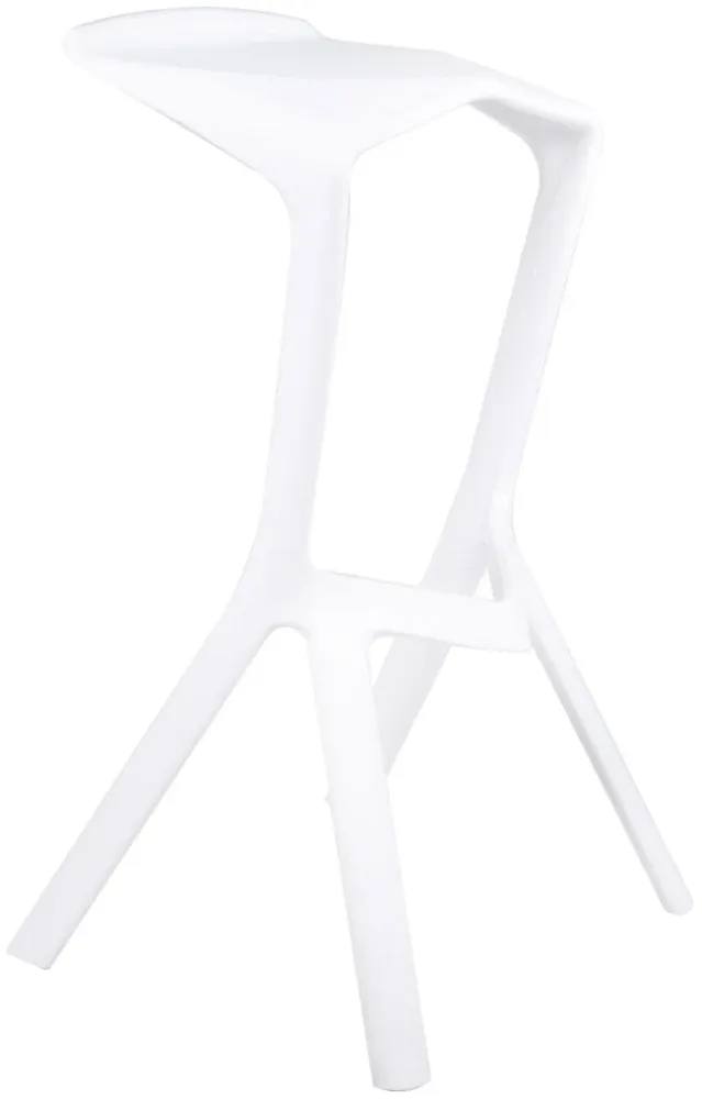 Sgabello da Bar Casa Cucina Polipropilene Vandi Bianco