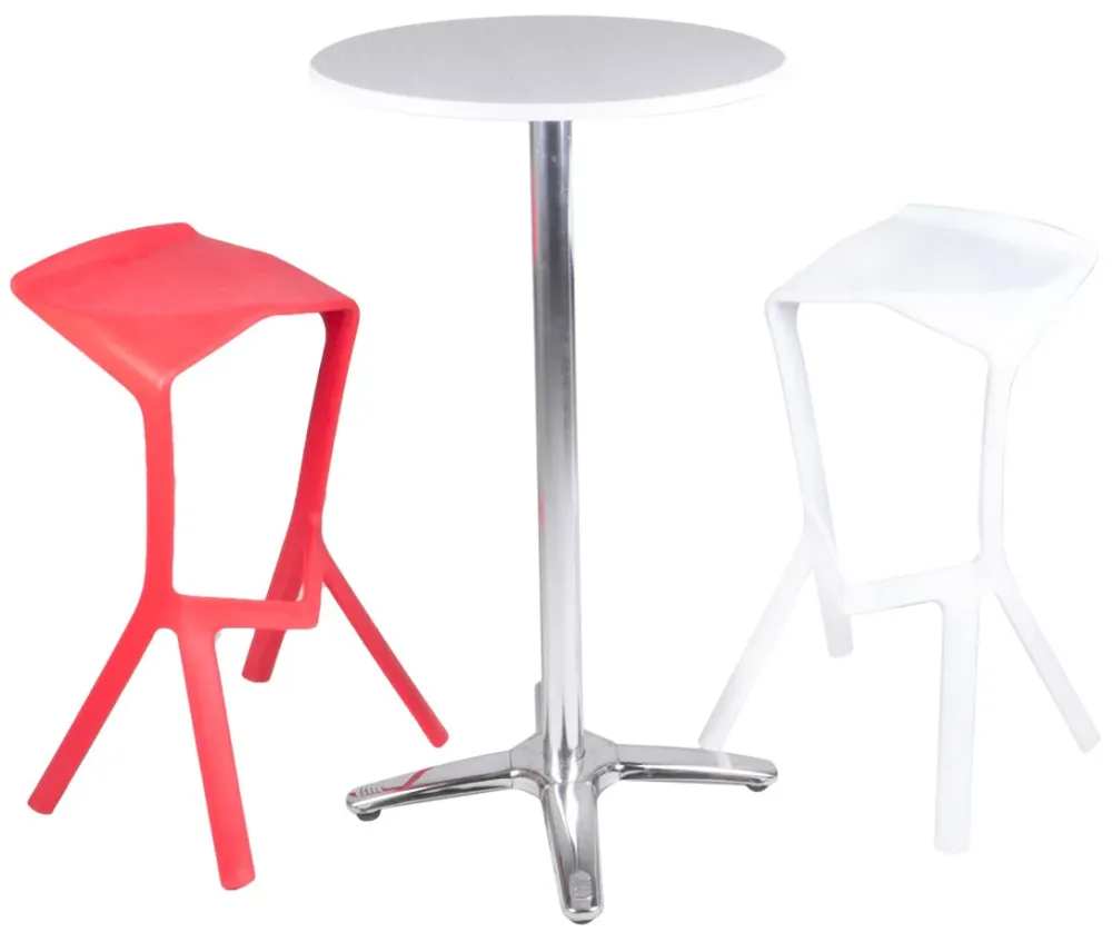 Sgabello da Bar Casa Cucina Polipropilene Vandi Bianco