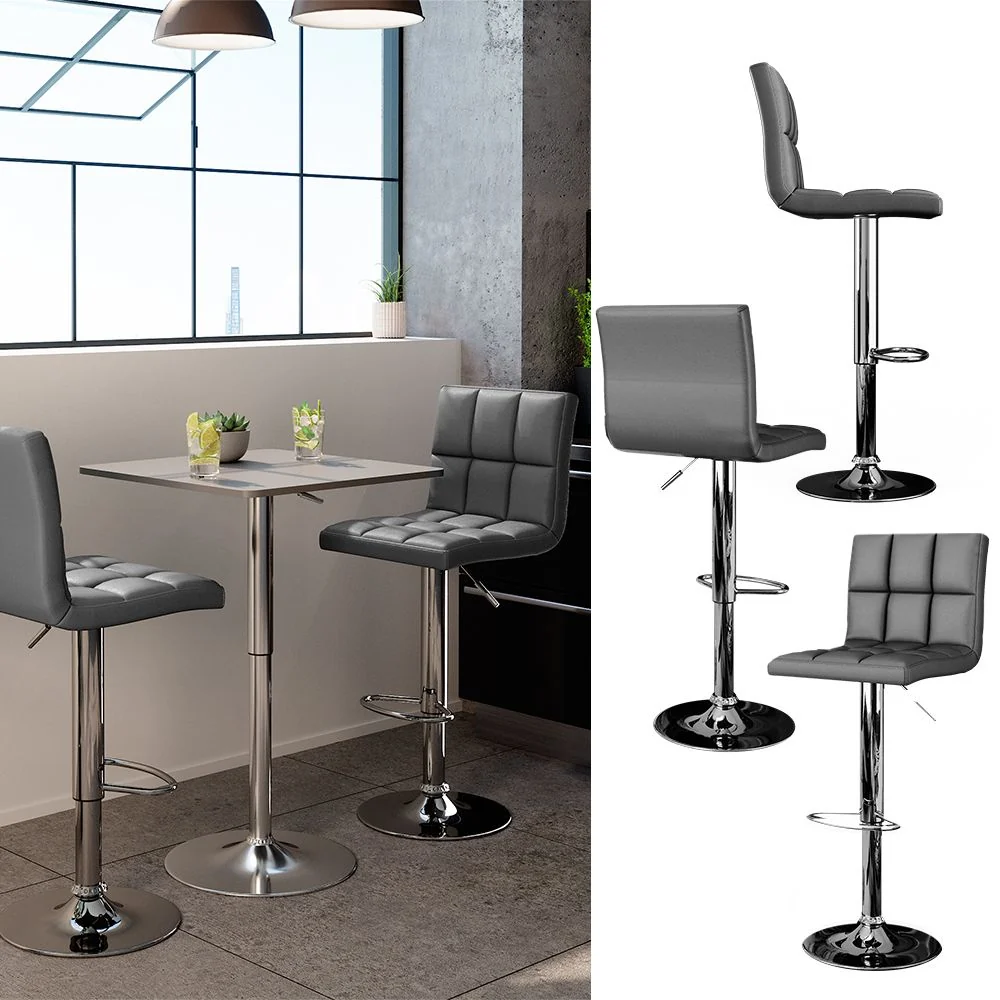 Sgabello da bar grigio Set di 2