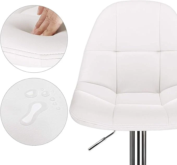 Sgabello Bar kit 2pz Altezza Regolabile Seduta Ergonomica Girevole 360°