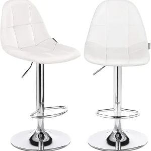 Sgabello Bar kit 2pz Altezza Regolabile Seduta Ergonomica Girevole 360°