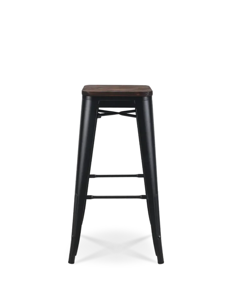 Sgabello da bar legno lix nero
