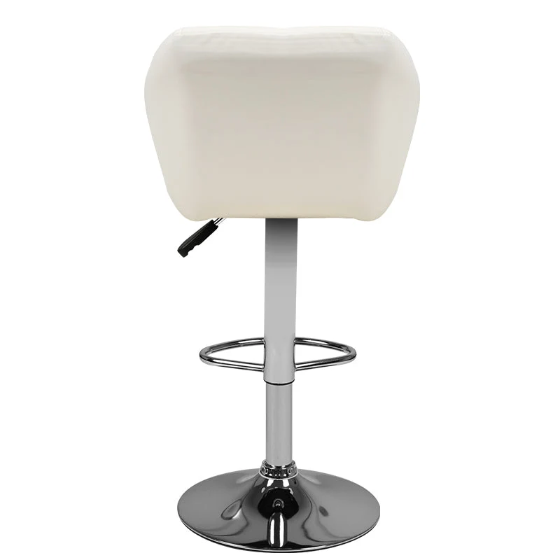 Sgabello da bar m01 trapuntato regolabile bianco
