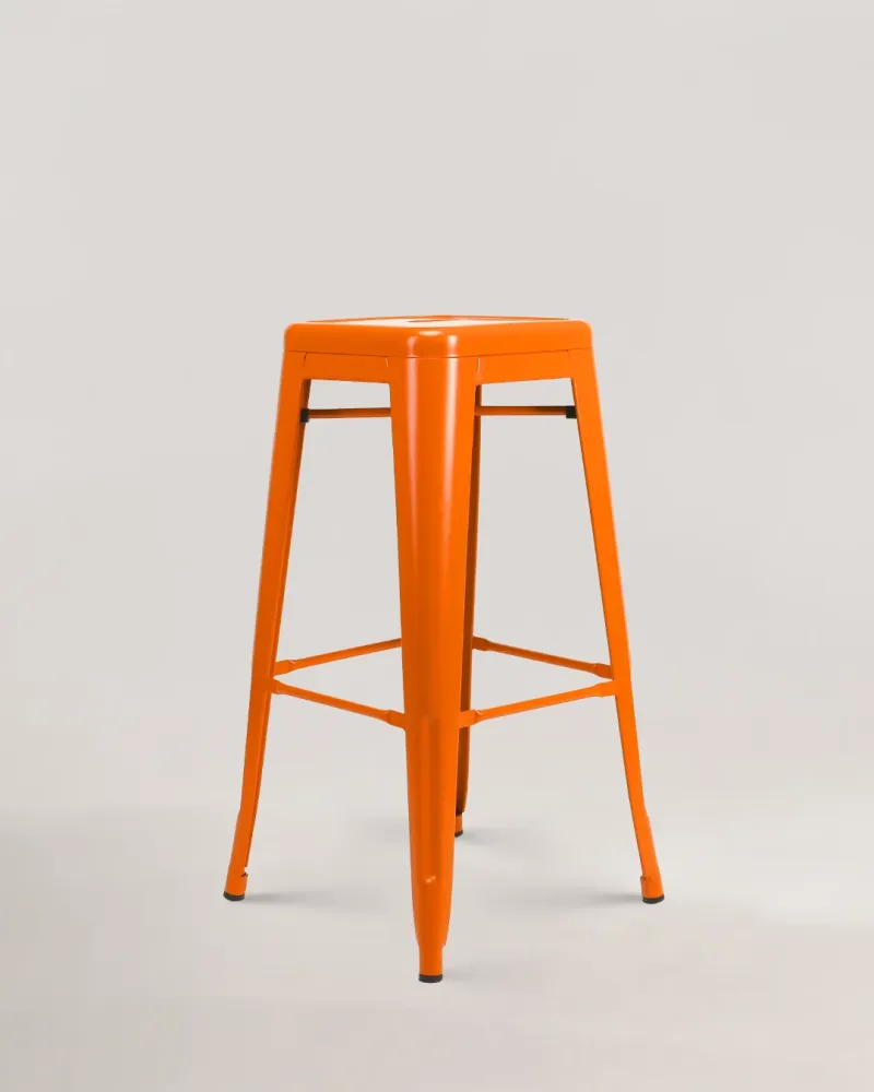 Sgabello da bar metallo lix arancione