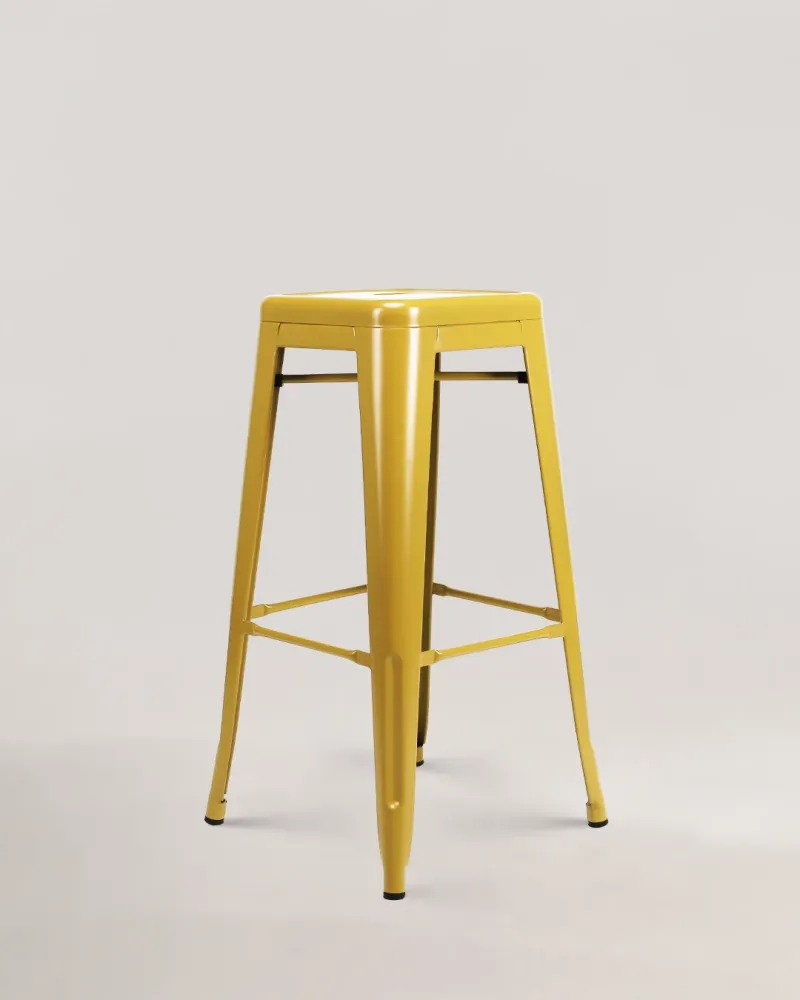 Sgabello da bar metallo lix giallo