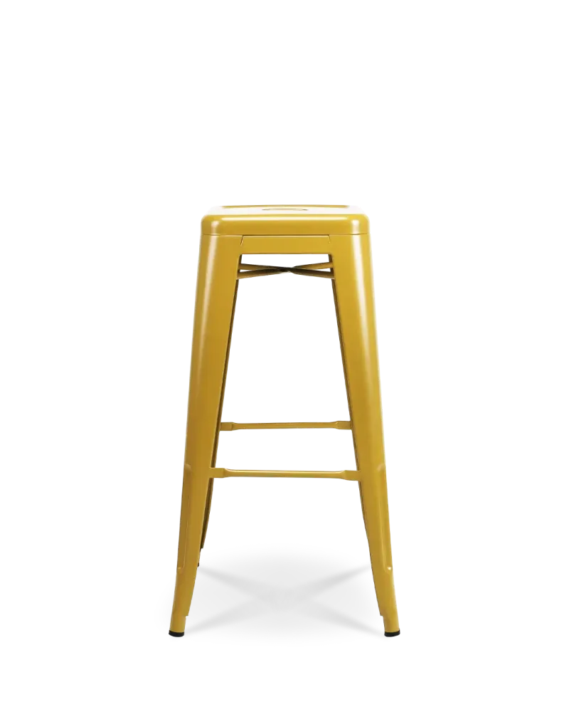 Sgabello da bar metallo lix giallo