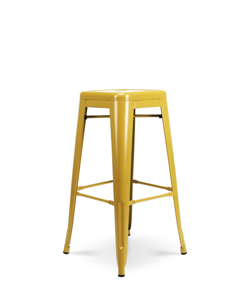 Sgabello da bar metallo lix giallo