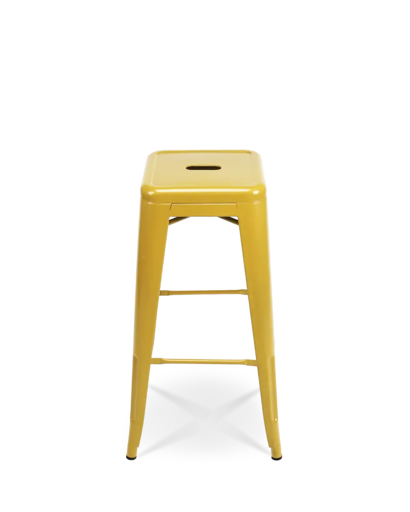 Sgabello da bar metallo lix giallo