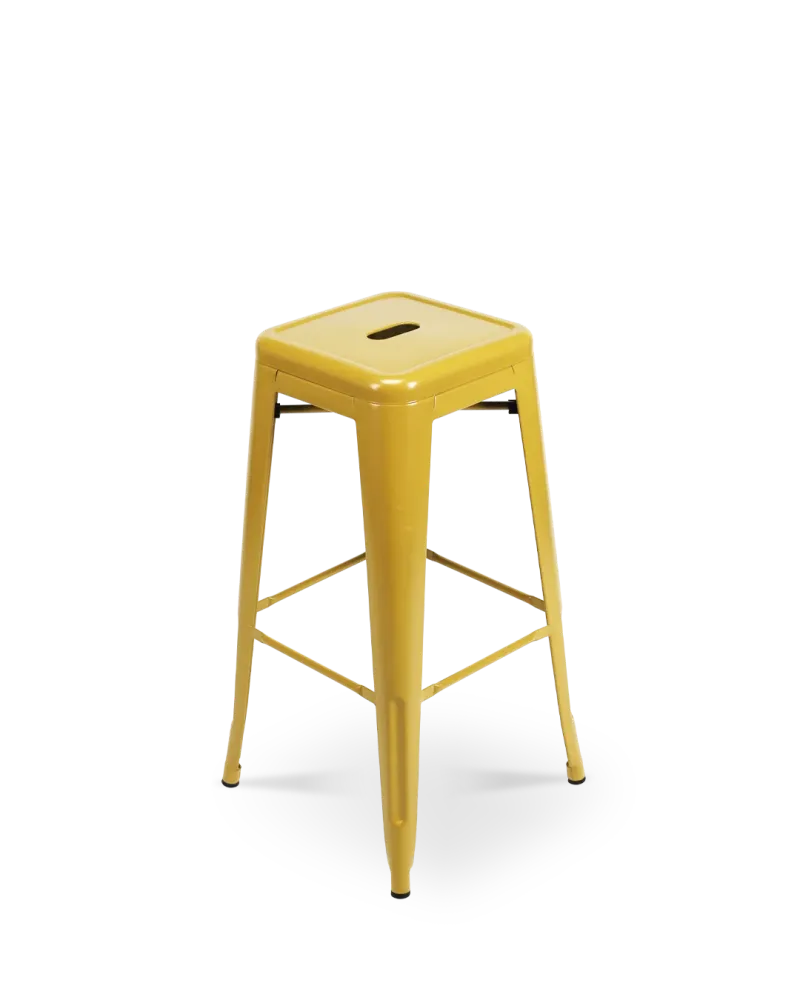 Sgabello da bar metallo lix giallo